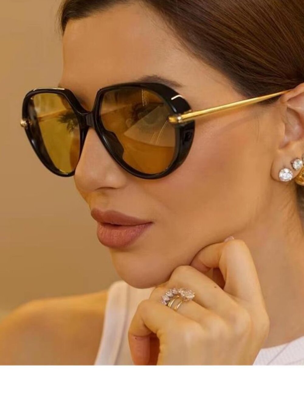 Retro Large-Frame Sunglasses